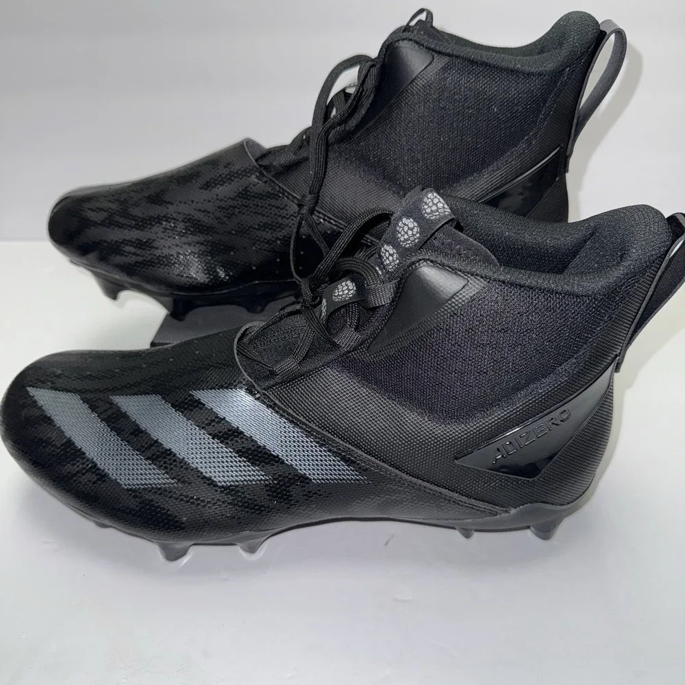 Adidas Adizero Chaos Mid Black Silver‎ Football Cleats Men's Size 13 ID9103 NEW